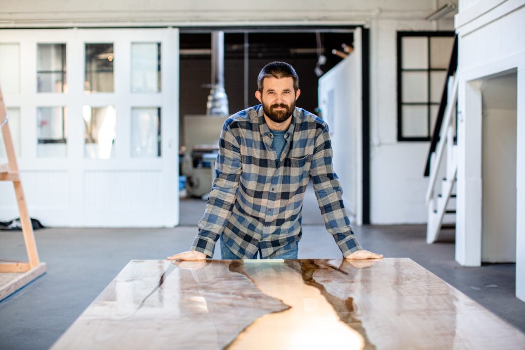 One of a Kind Live Edge Epoxy Countertops For Sale